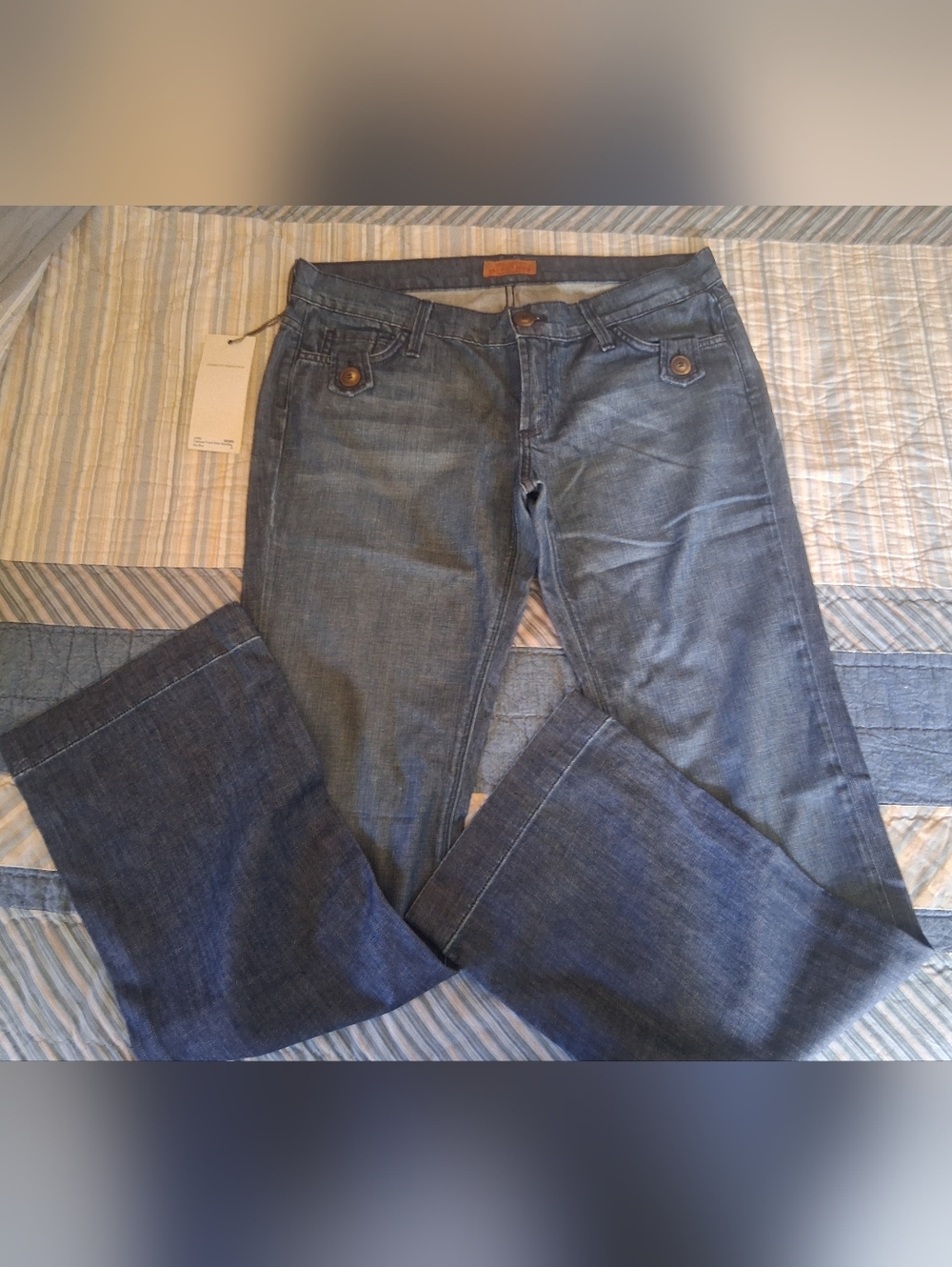 James Jeans "Jamie" 80309 Tabbed Front Slim Bootcut Sky Blue Sz 32 Y2K NWOT